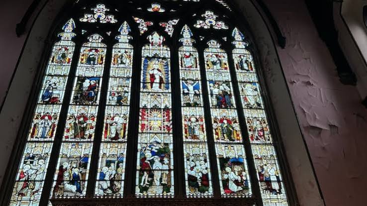 Great East Window or stained glass at Trinity Anglican Church
